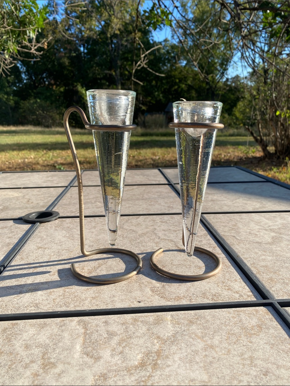 Vtg 1994 Anders Färdig Icicle Metal Glass Candle Holder Design House Stockholm